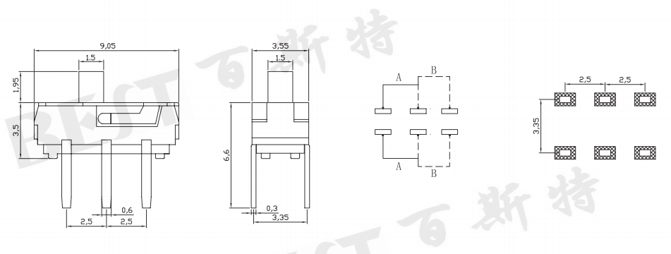 微型撥動(dòng)開關(guān)MSS22D16